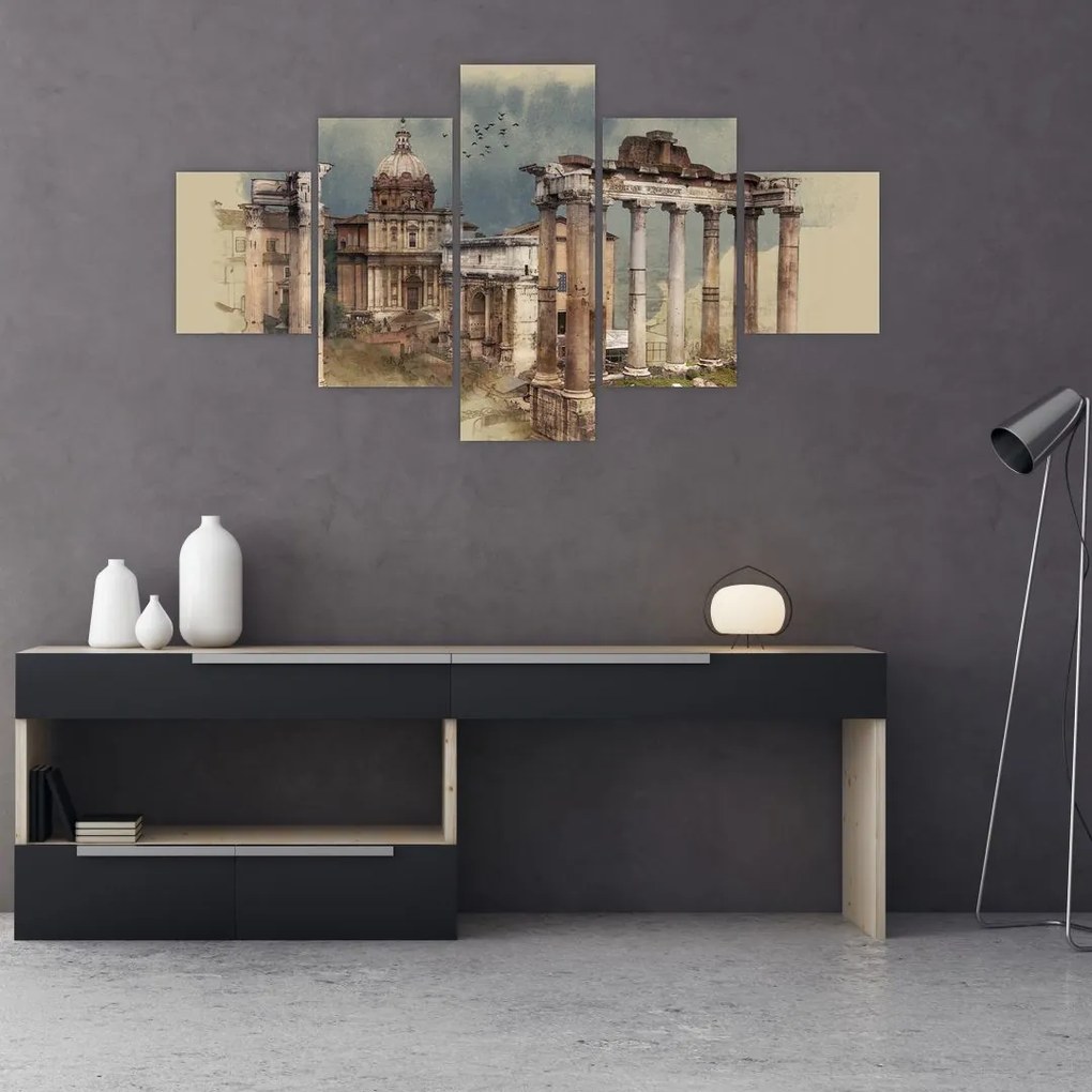 Obraz - Forum Romanum, Rzym, Włochy (125x70 cm)