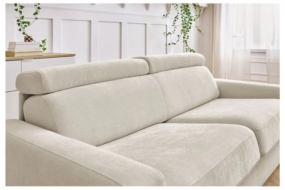Kremowa rozkładana sofa 215 cm Monaco – Bobochic Paris