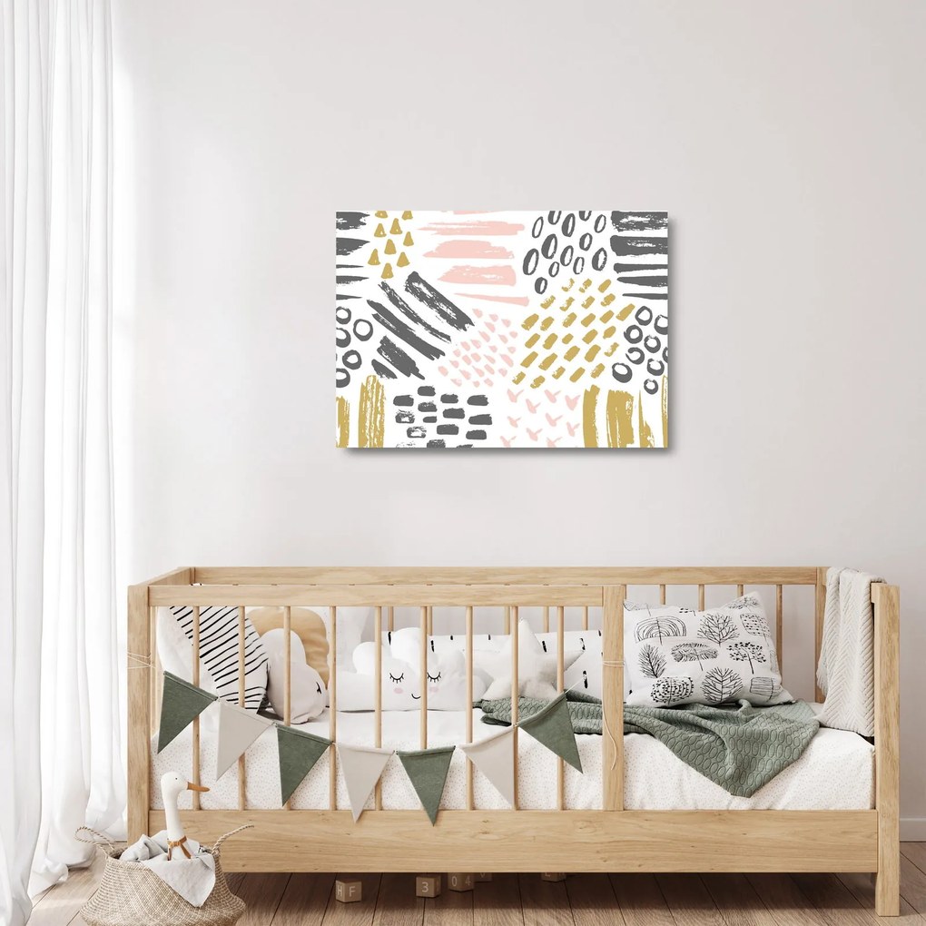 Obraz na szkle - Uderzenia abstrakcyjne (70x50 cm)