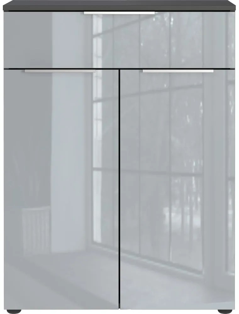 Szara wysoka wisząca szafka łazienkowa 71x95 cm Vasio – Germania