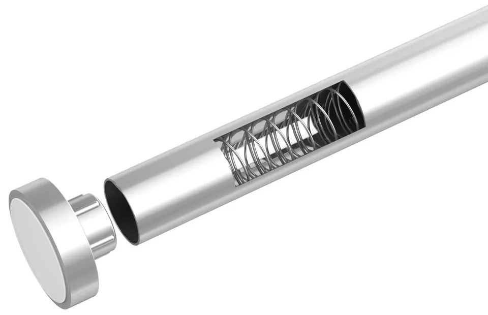 Drążek teleskopowy do łazienki w kolorze srebra Wenko Luz, dł. 70-115 cm