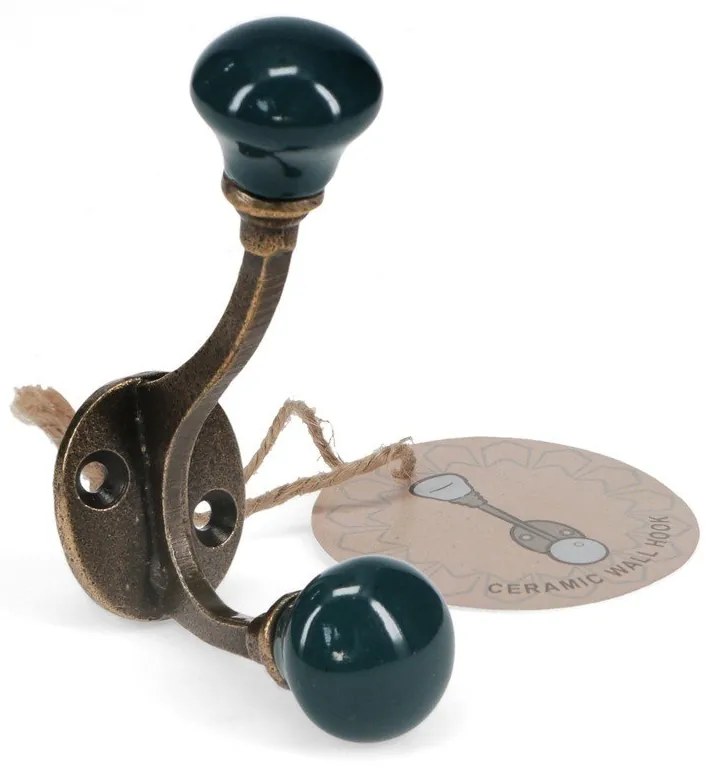 Ciemnoniebieski metalowy wieszak ścienny 3 cm – Rex London