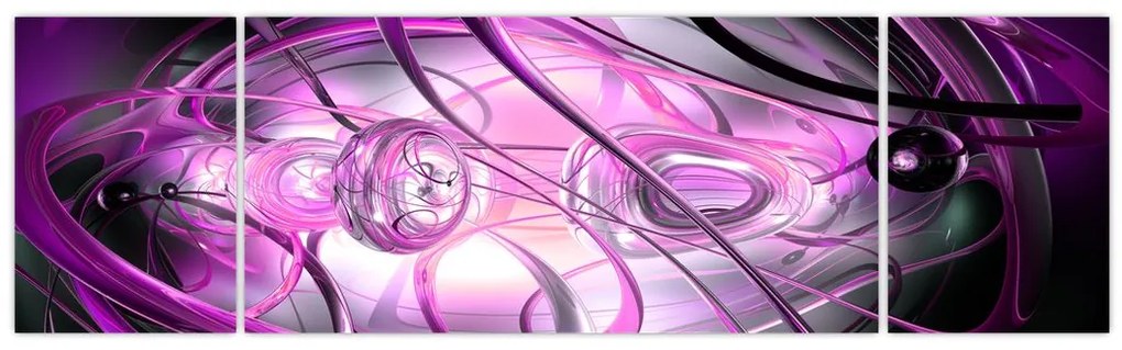 Obraz pięknej fioletowej abstrakcji (170x50 cm)