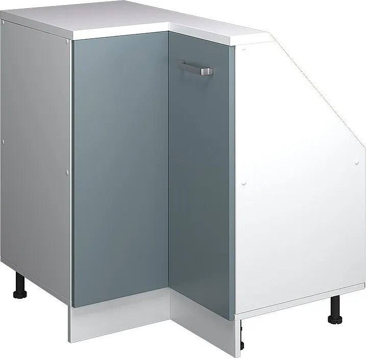 Narożna szafka kuchenna na dach skośny niebiesko-szary 75.6x75.6x81.6 r-line