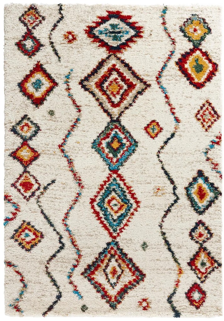 Dywan shaggy Nomadic Etno kremowy 120 cm x 170 cm