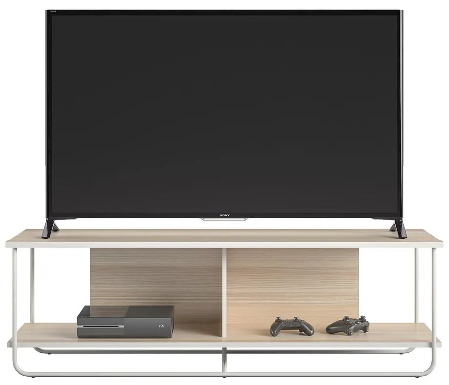 Szafka pod TV w dekorze brzozy 153x48 cm Dante – Queer Eye