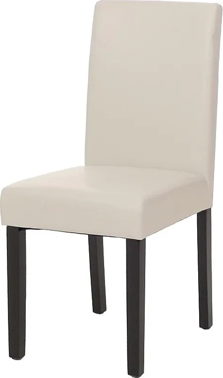 Krzesło do jadalni Littau,  biały, ciemne nogi