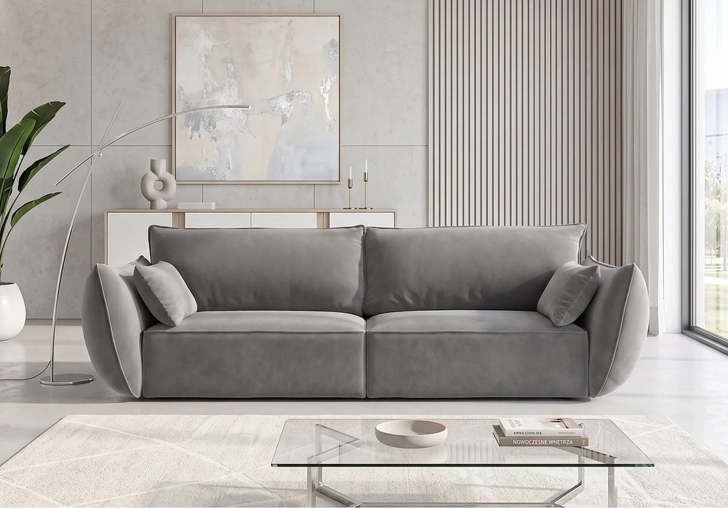 Sofa 2 Cookie tapicerowana Manila 16 ciemnoszara 208 cm