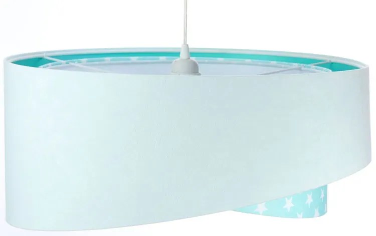 Miętowa lampa wisząca z abażurem N8-F27