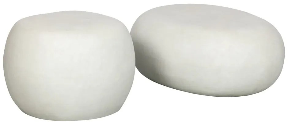 Biały okrągły stolik ø 50 cm Pebble – vtwonen
