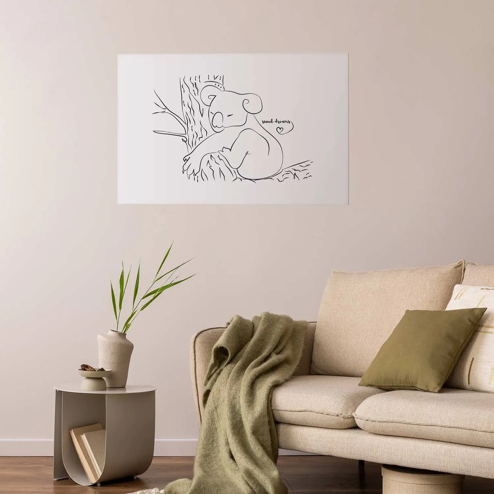 Plakat Śpiący koala 42x29,7 cm bez ramy z marginesem ARTGEIST B