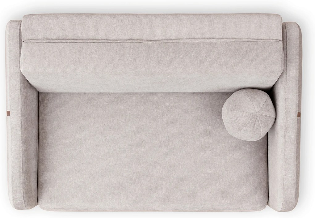 Sofa Zeldia 155 z funkcją spania - jasno szary szenil hydrofobowy Spring 1104