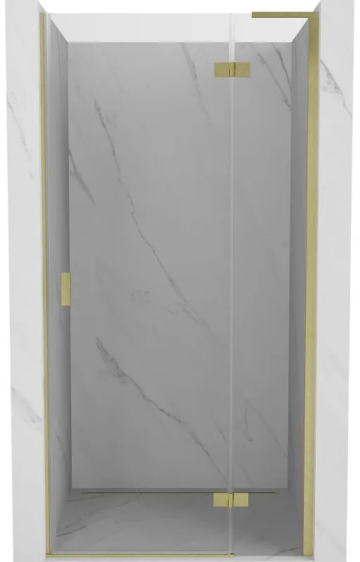Mexen Mist-H L drzwi prysznicowe uchylne prawe 115 cm, transparent, złote szczotkowane - 8A5L-115-000-55-00-P