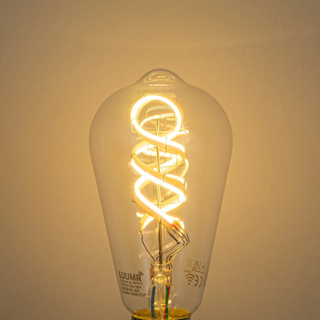 Zestaw 5 Inteligentne ściemnialne żarówki LED E27 ST64 RGBW 4W 250lm 2700K