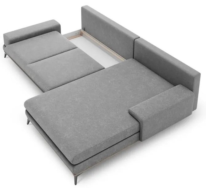 Szary rozkładany narożnik Windsor &amp; Co Sofas Planet, prawostronny