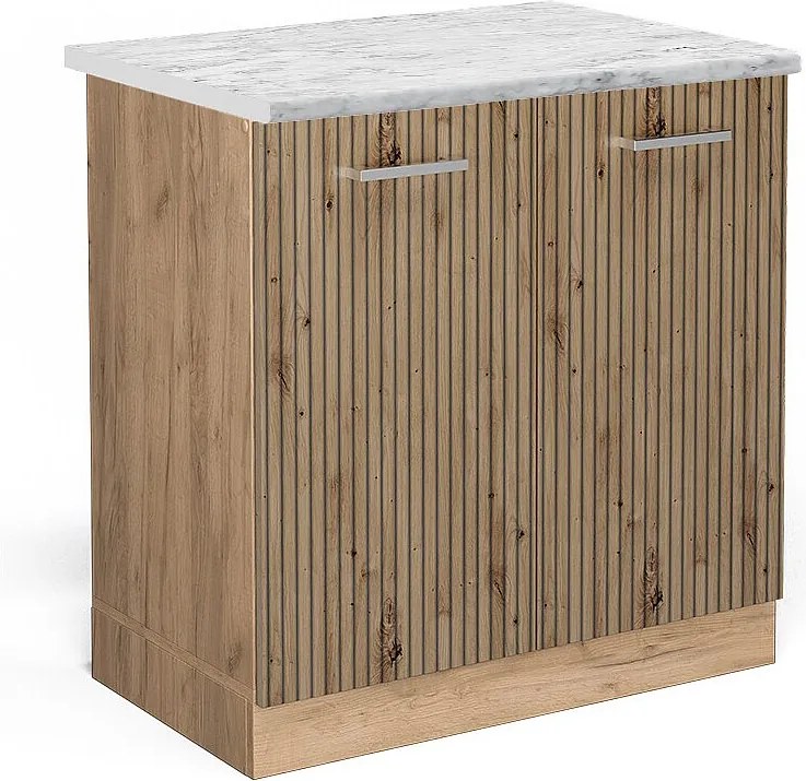 Szafka pod zlew dąb rzemieślniczy 80x60x81.6 r-line