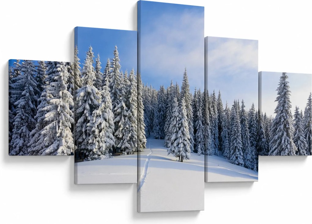 Obraz - Zima w lasach (125x70 cm)