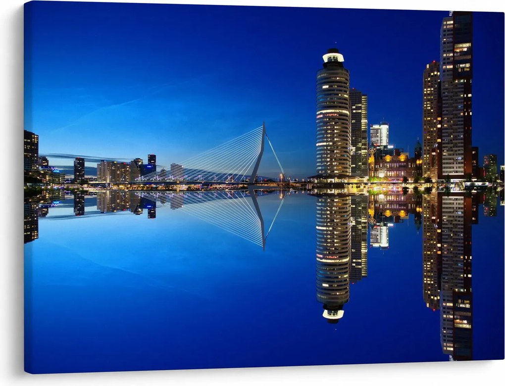Zdjęcie - Rotterdam nocą (70x50 cm)