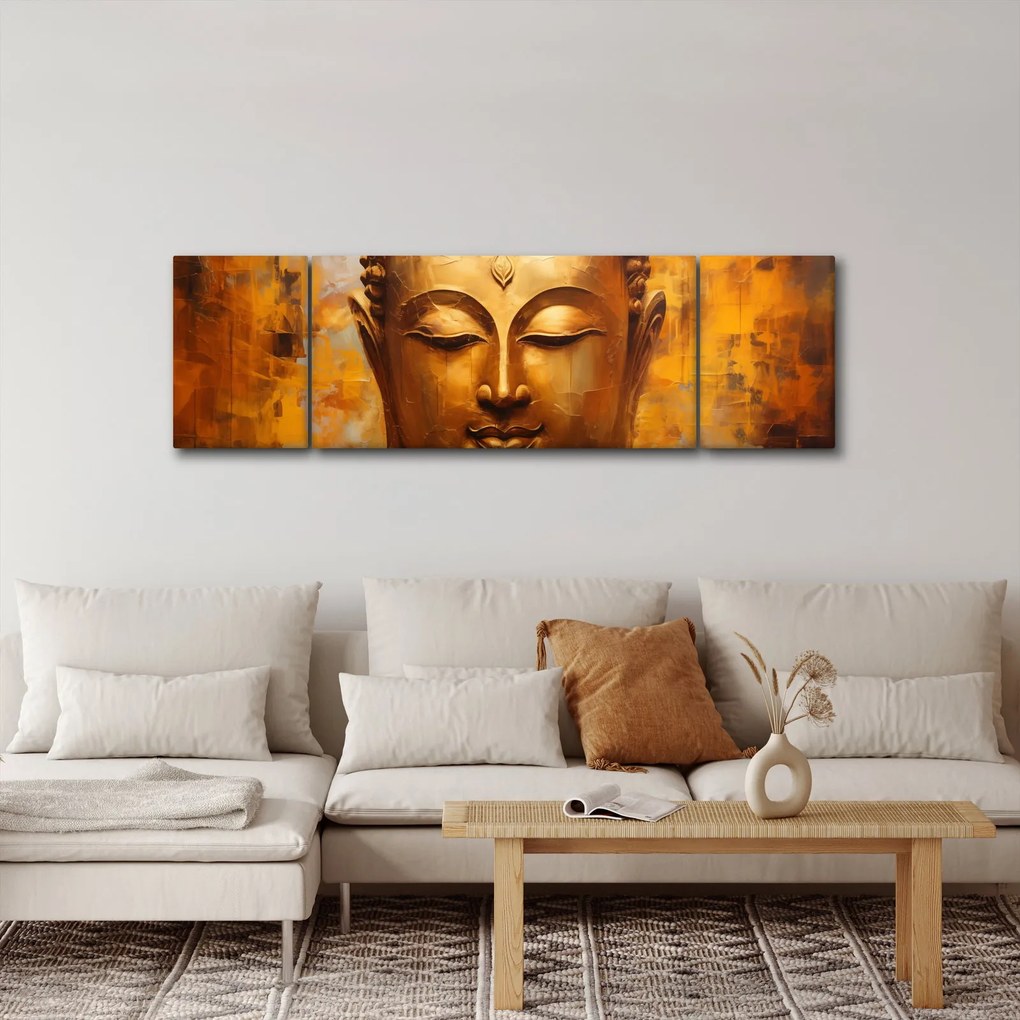 Obraz - Budda, obraz olejny (170x50 cm)
