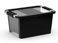 Czarny plastikowy pojemnik z pokrywką 36,5x26x19 cm Bi-Box S – KIS