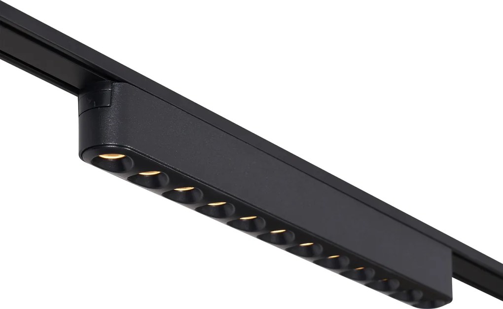 System oświetlenia szynowego z 8 reflektorami i 4 lampami sufitowymi, czarny, 1-fazowy - Magnetic Gert Puntua