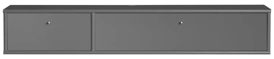 Antracytowa szafka pod TV 136x22 cm Mistral – Hammel Furniture