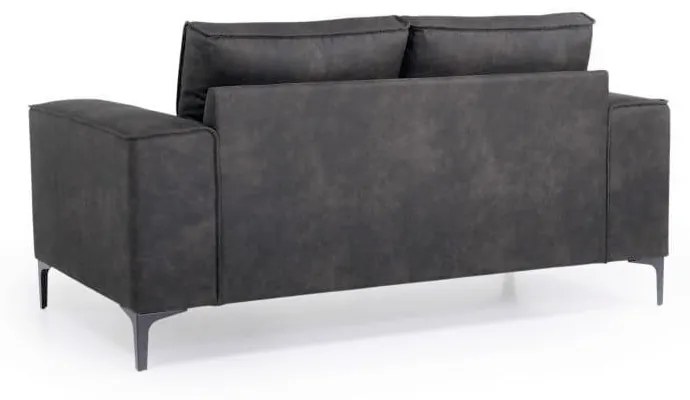 Antracytowa sofa z imitacji skóry 164 cm Copenhagen – Scandic