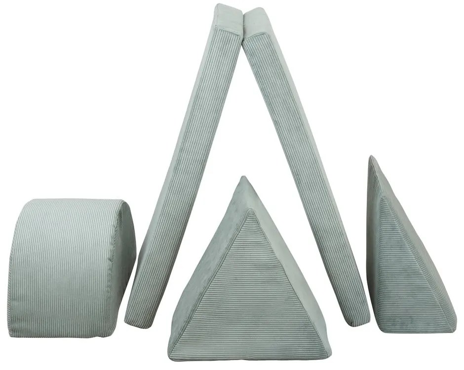 Jasnoniebieski sztruksowy piankowy plac zabaw Bloque Montessori – Little Nice Things