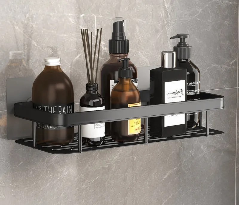 Półka łazienkowa wisząca 2szt - czarna