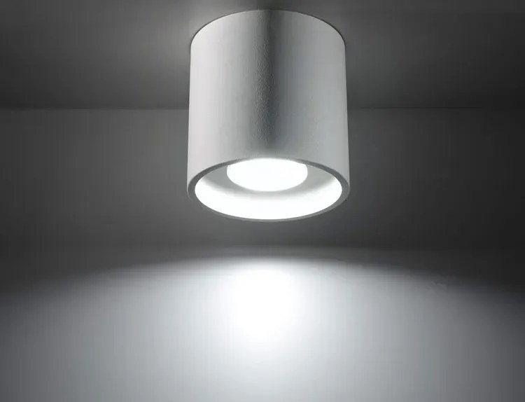 Minimalistyczny plafon E760-Melvis - biały
