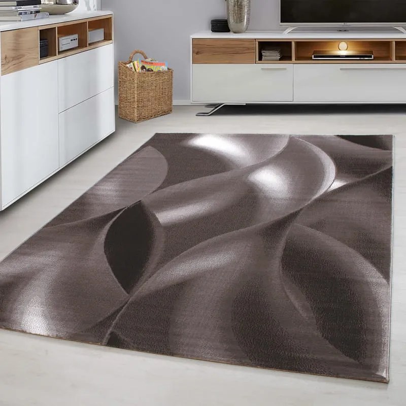 Dywan nowoczesny Plus Wstęgi brązowy 280 cm x 370 cm
