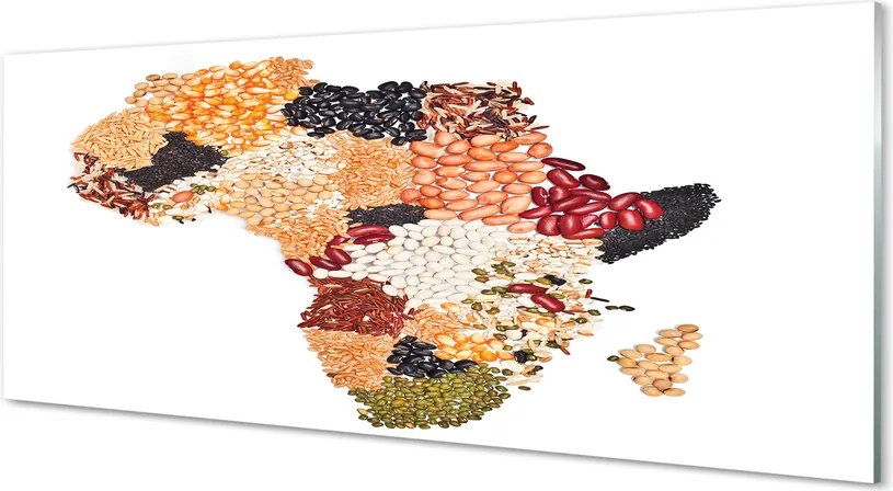 Szklany Panel Mapa Świata z Przyprawami