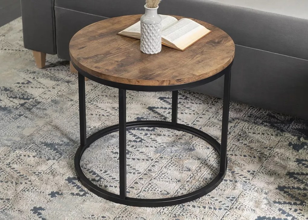 Stolik kawowy Ruffaro – elegancka prostota z akcentem industrialnym w wielu kolorach do wyboru