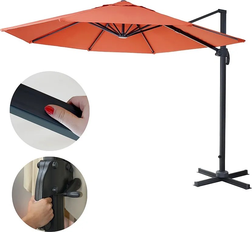 Parasol do sygnalizacji świetlnej MCW-A96 I okrągły,  terakota bez stojaka, obrotowy