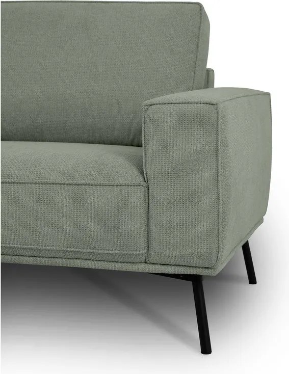 Zielony narożnik z tkaniny szenilowej (lewostronny/w kształcie litery L) Amsterdam – Scandic