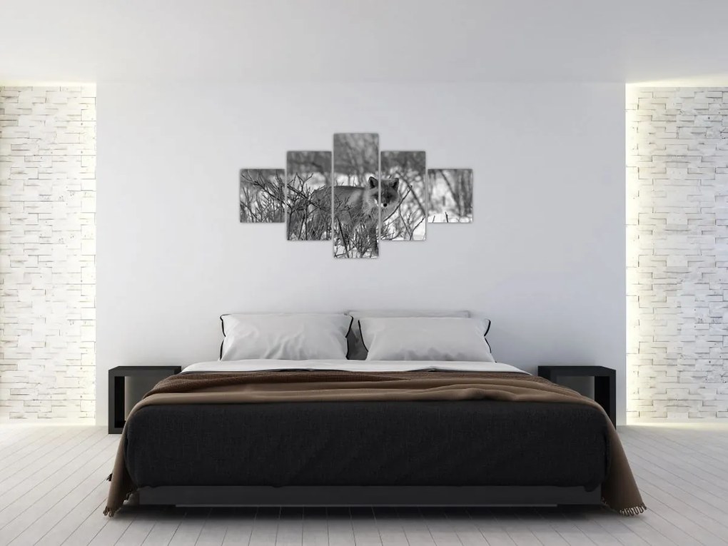 Obraz - Lis w zimie (125x70 cm)