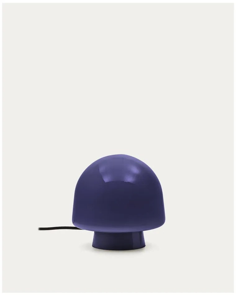 Ciemnoniebieska lampa stołowa ze szklanym kloszem (wysokość 20 cm) Reig – Kave Home