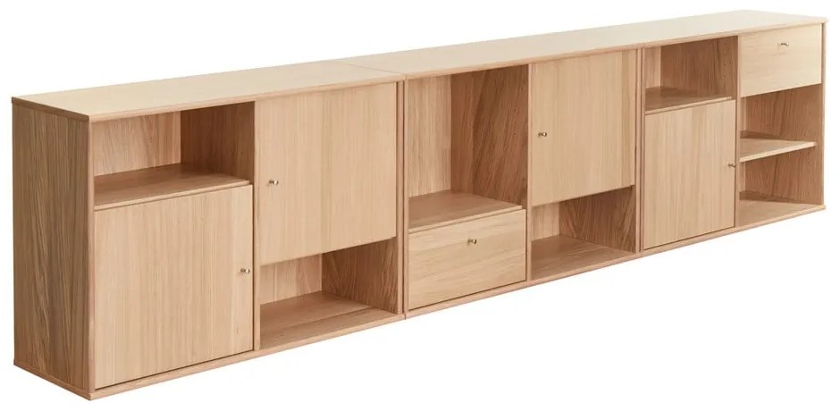 Naturalna niska komoda w dekorze dębu 267x61 cm Mistral – Hammel Furniture