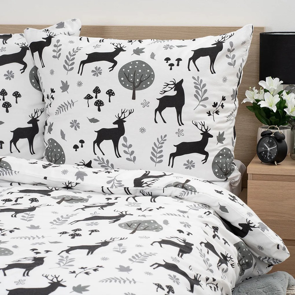 4Home Pościel flanelowa Autumn Forest, 140 x 220 cm, 70 x 90 cm