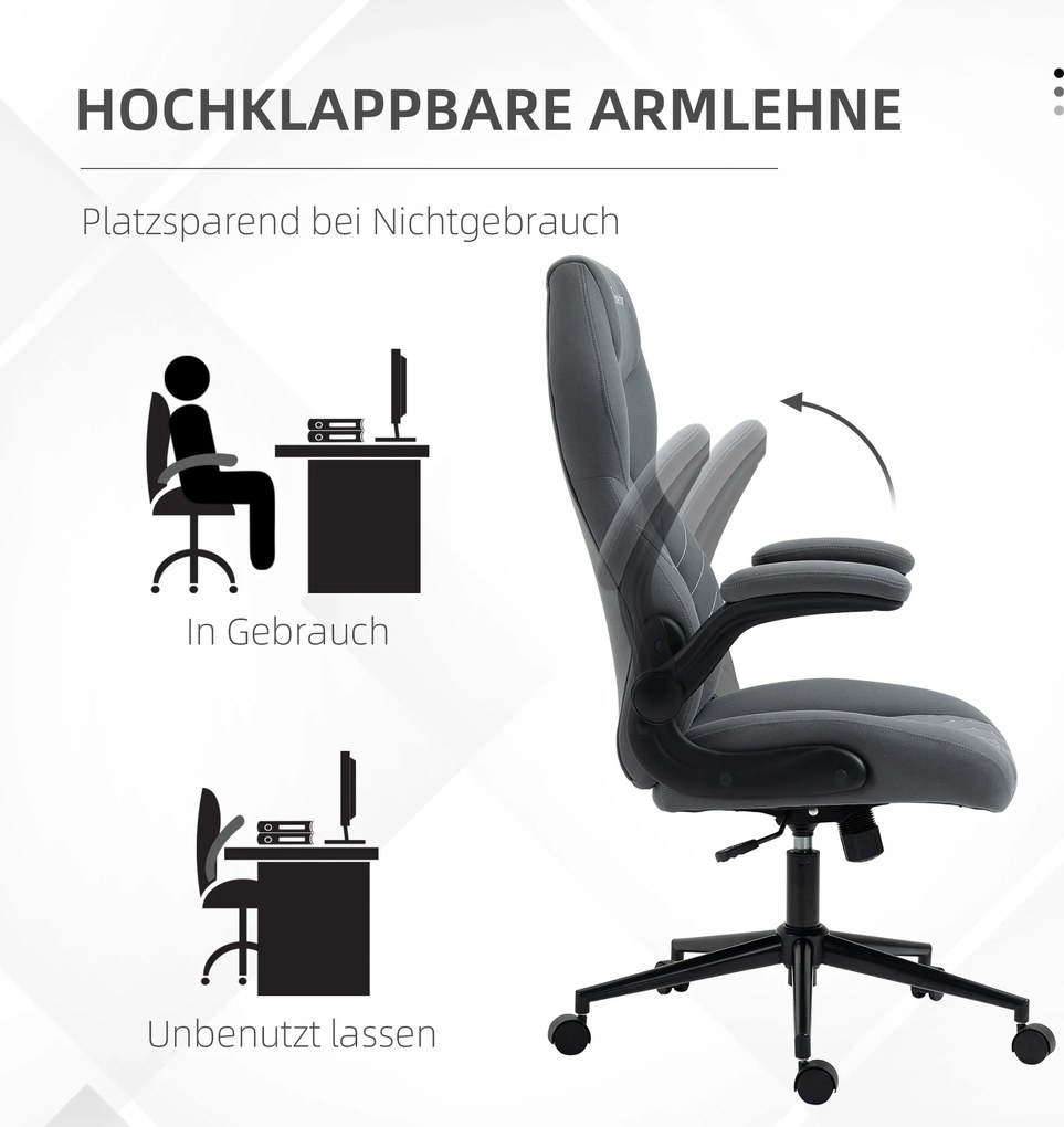 Vinsetto Krzesło biurowe z zagłówkiem