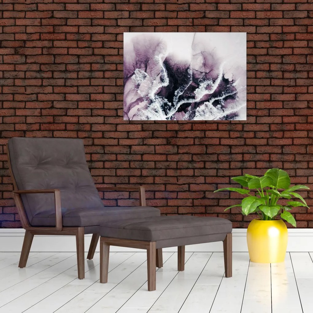 Obraz na szkle - Fioletowy marmur N⁰2 (70x50 cm)
