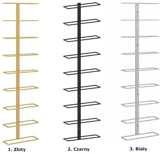 Biały metalowy uchwyt ścienny na butelki L0-C51