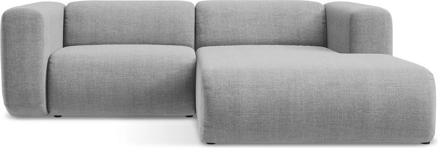 Jasnoszary narożnik (prawostronny/z szezlongiem) Ekahi – Makamii