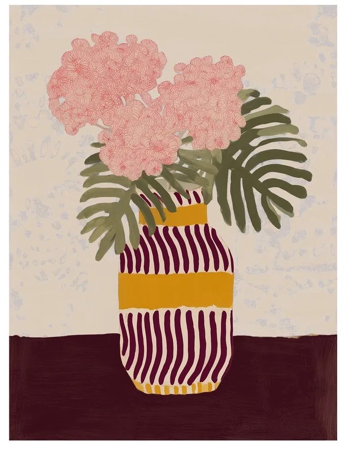 Obraz 60x80 cm Striped Vase – Styler