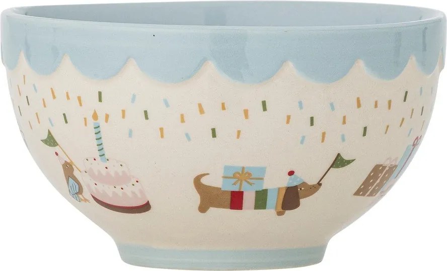 Jasnoniebiesko-kremowa kamionkowa miska dla dzieci ø 13,5 cm Celebrate – Bloomingville Mini