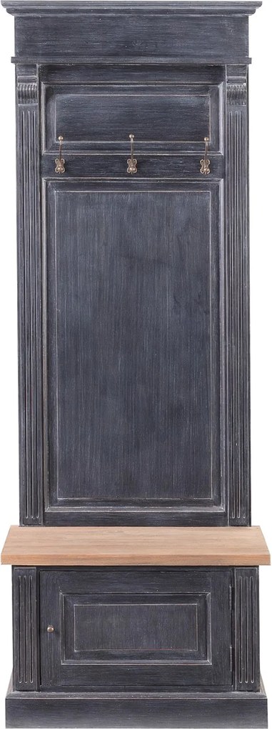 Garderoba Bradford do przedpokoju 79x45x210 old black & natural