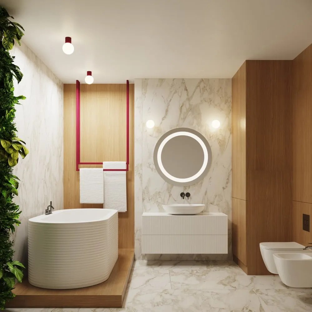 Bordowy kinkiet Orbital – Nice Lamps