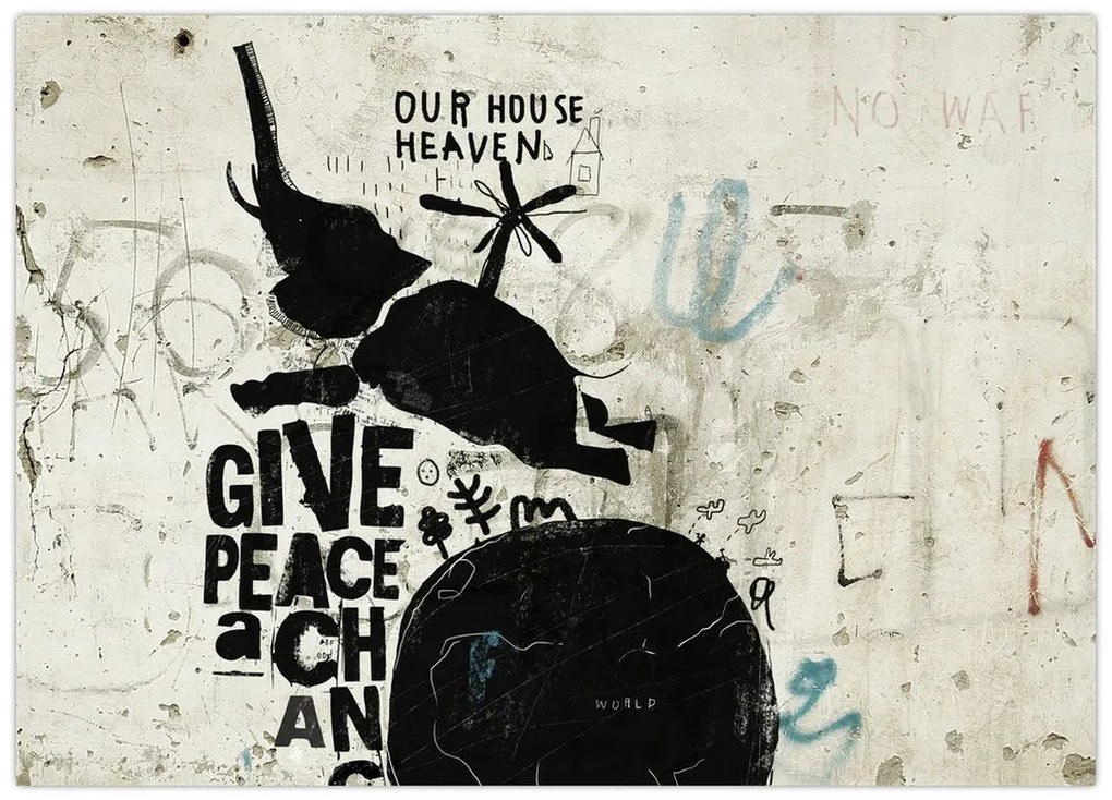 Obraz - Słoń nad ziemią (70x50 cm)