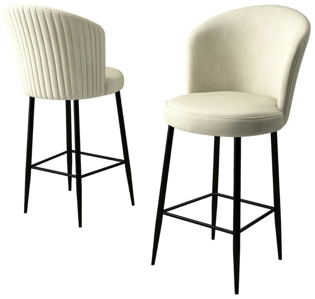 Zestaw krzeseł barowych Alte Cream and Black, 4 szt., 4 szt.
