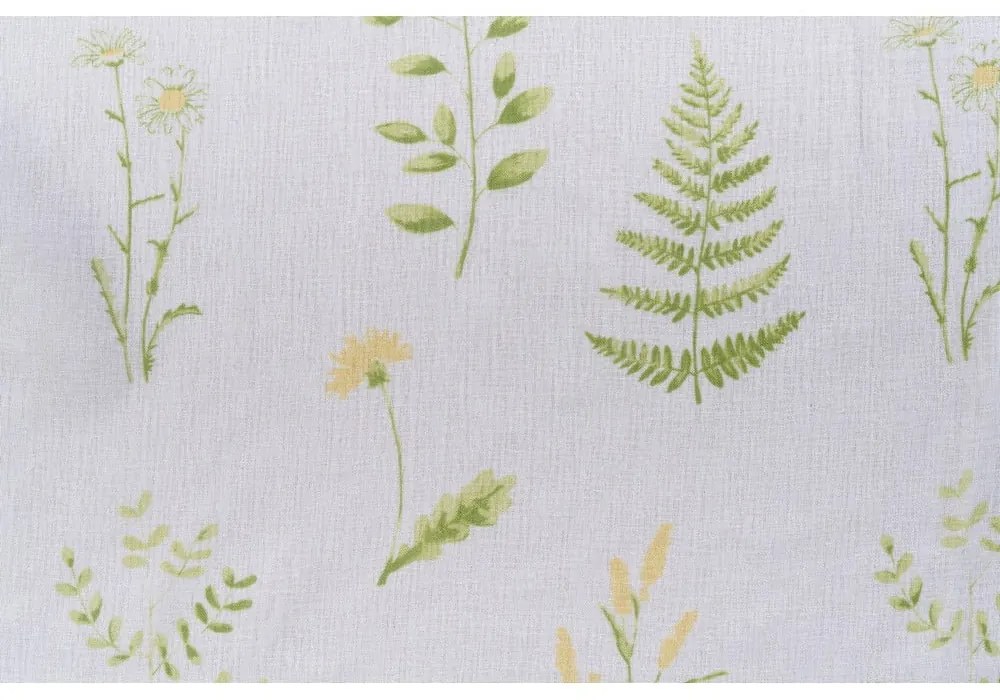 Biało-zielona firanka 140x245 cm Caledonia – Mendola Fabrics